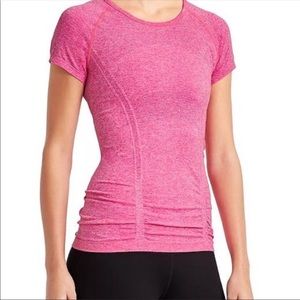 Athleta bright pink fastest track tee shirt active